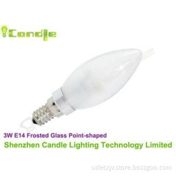 Frosted Glass 4500k 360 Degree Led Candle Lamp 3 w  SMD2835